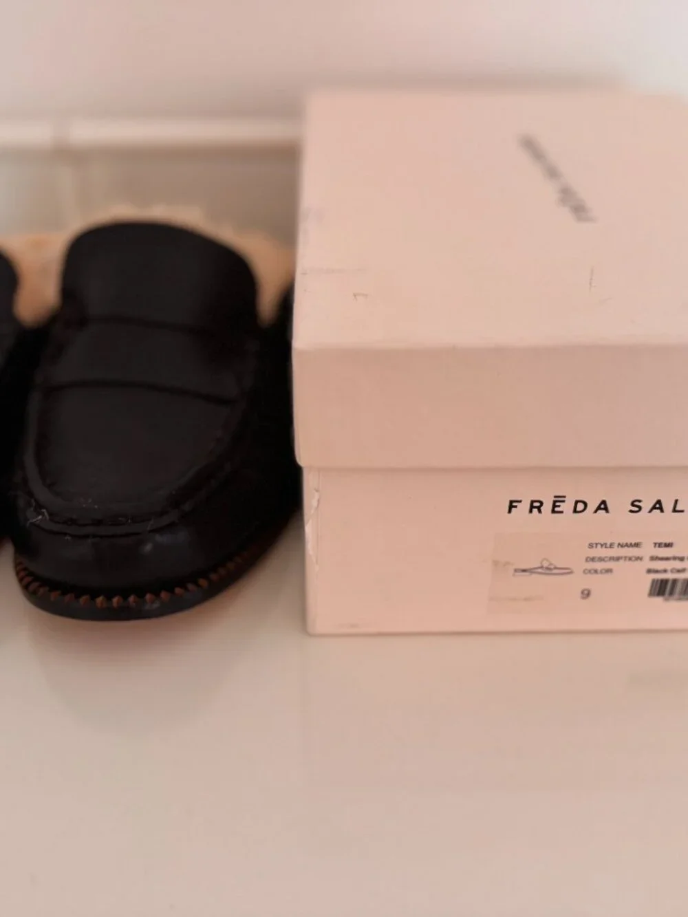 TEMI SHEARLING PENNY LOAFER MULE Freda Salvador